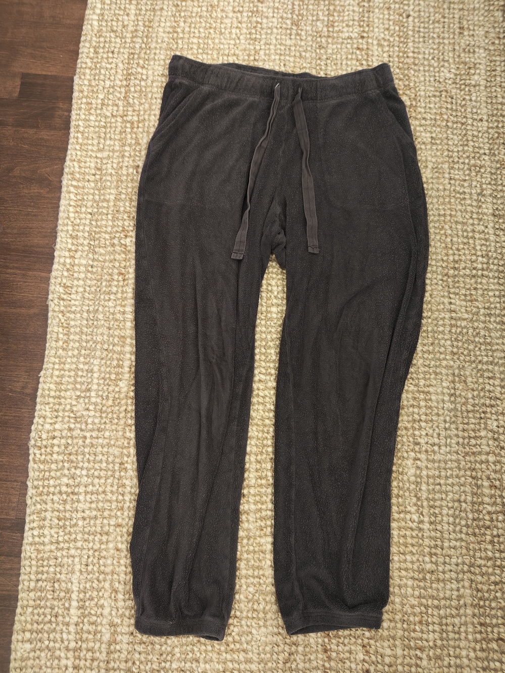 aerie Charcoal Women's Fleece Jogger Pants with Drawstring